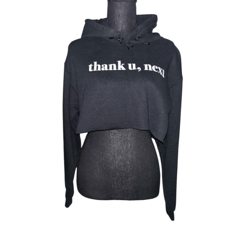 Black Cropped Hoodie